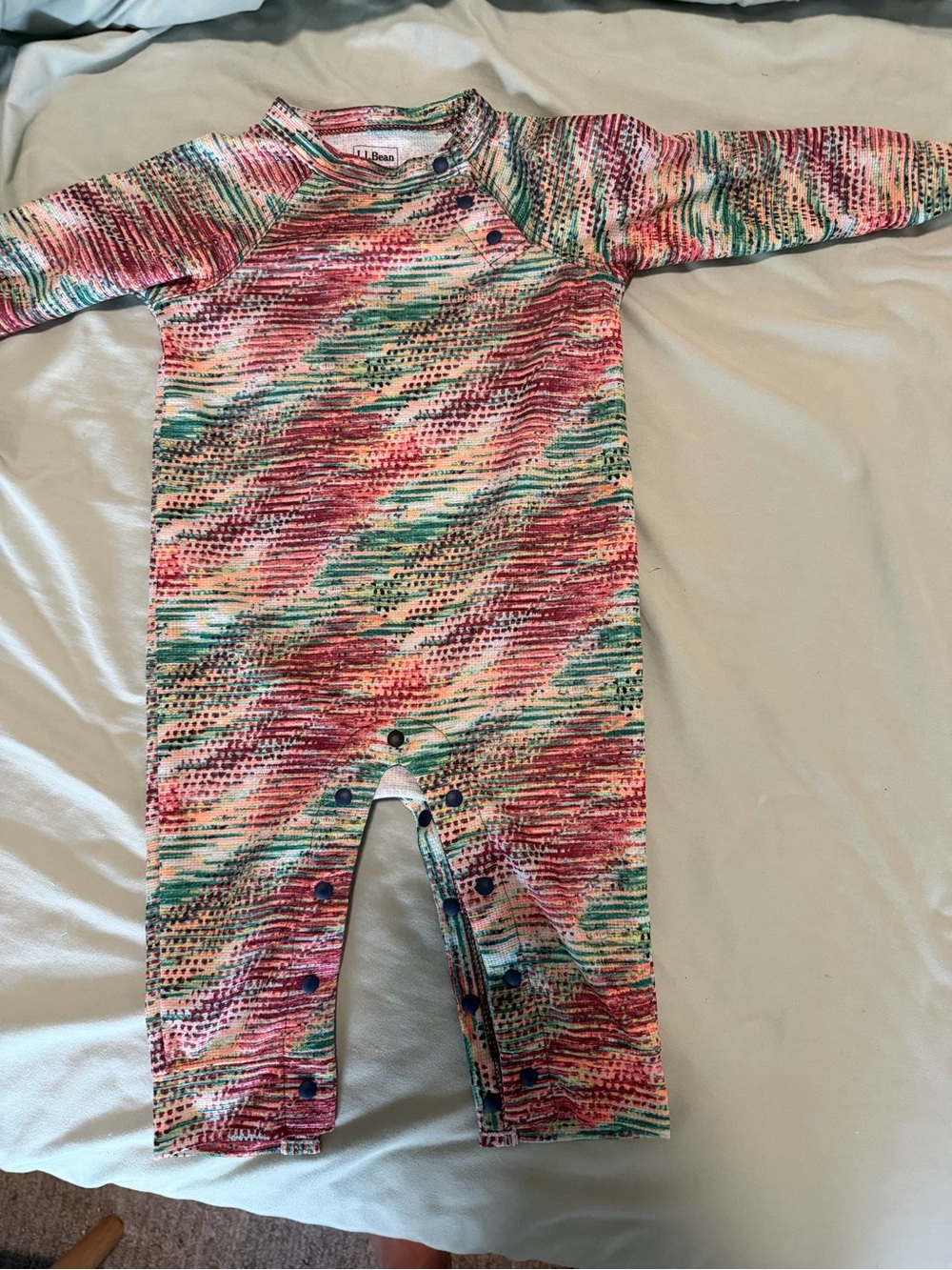 LLBean Abstract Print Baby One-Piece